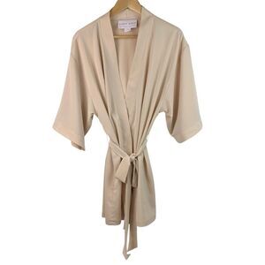 Birdy Grey women’s Taupe Karen bridesmaids short with 3/4 sleeves robe Sz xs/s